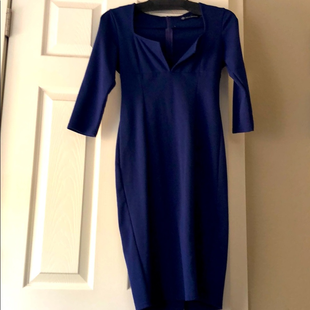 Blue wiggle dress